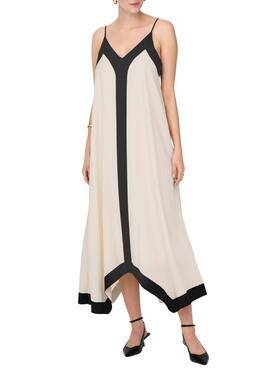 Robe Only Diana beige pour femme