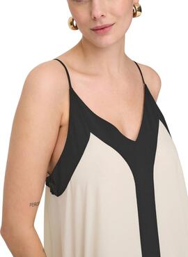 Robe Only Diana beige pour femme