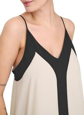 Robe Only Diana beige pour femme
