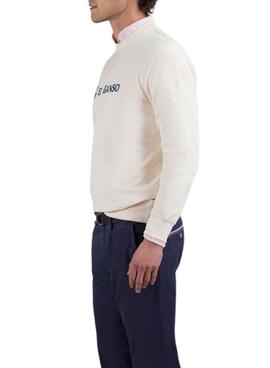 Sweatshirt Le Ganso Flocado beige pour homme