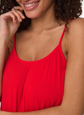 Robe Only Niki rouge pour femme