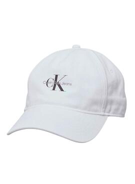 Casquette Calvin Klein Jeans Baseball Monologue blanche pour homme