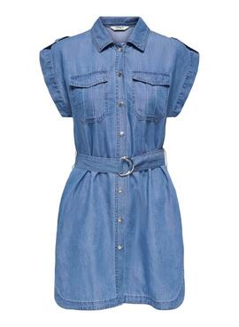 Robe Only Bea Franco bleue pour femme