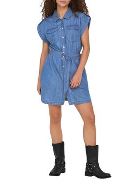 Robe Only Bea Franco bleue pour femme