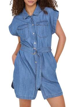 Robe Only Bea Franco bleue pour femme