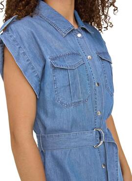 Robe Only Bea Franco bleue pour femme