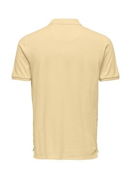 Polo Only and Sons Travis jaune pour homme
