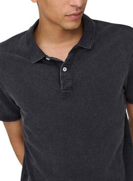 Polo Only and Sons Travis bleu marine pour homme