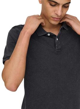 Polo Only and Sons Travis bleu marine pour homme