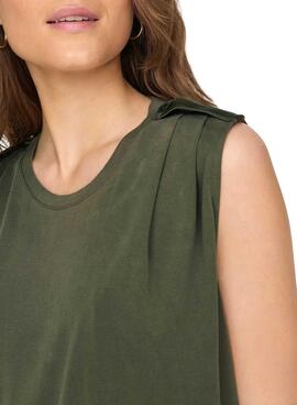 T-shirt Only Free vert pour femme 
