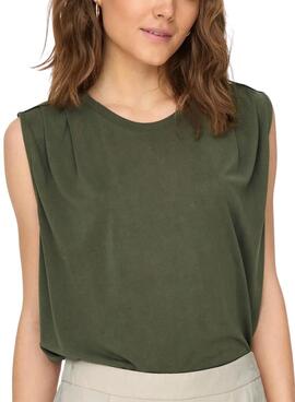 T-shirt Only Free vert pour femme 
