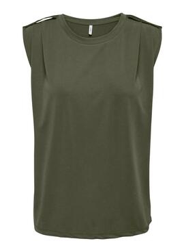 T-shirt Only Free vert pour femme 