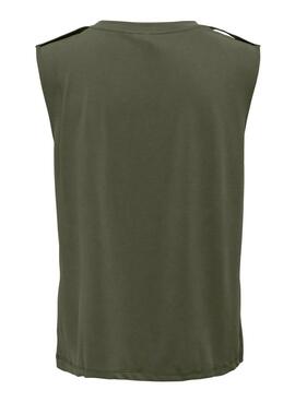 T-shirt Only Free vert pour femme 