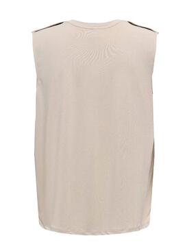T-shirt Only Free Modal gris pour femme