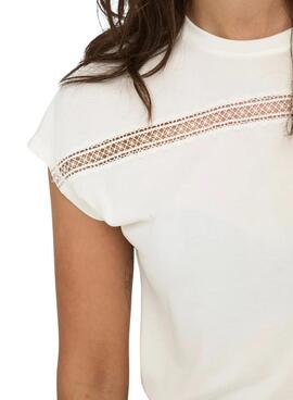 T-shirt Only Free Life beige pour femme