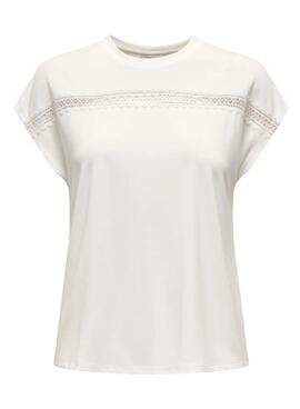 T-shirt Only Free Life beige pour femme