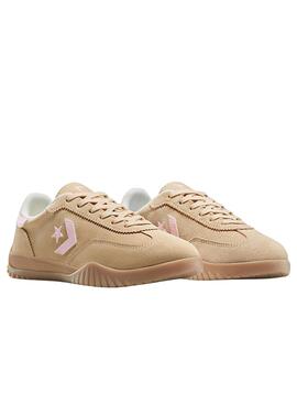 Chaussures Converse Run Star Trainer en daim camel pour femme