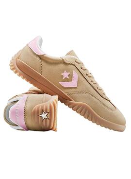 Chaussures Converse Run Star Trainer en daim camel pour femme