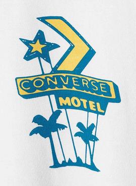 T-shirt Converse Motel blanc pour homme
