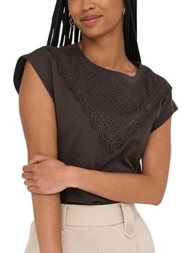 T-shirt Only Delia marron pour femme