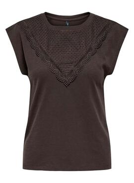 T-shirt Only Delia marron pour femme