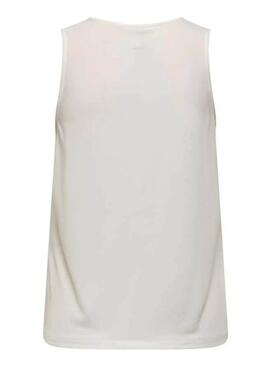   T-shirt Only Free blanc et corail pour femme