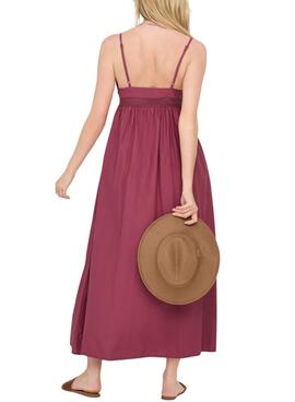 Robe Only Briar grenat pour femme