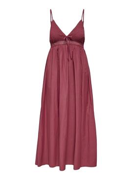 Robe Only Briar grenat pour femme