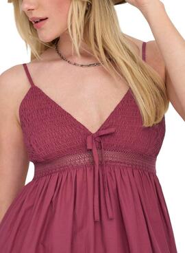 Robe Only Briar grenat pour femme