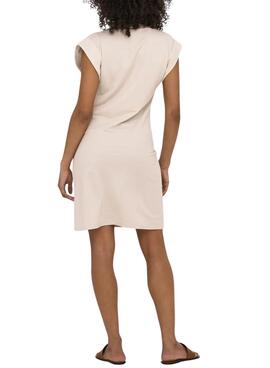 Robe Only Jany beige pour femme