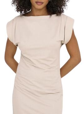 Robe Only Jany beige pour femme