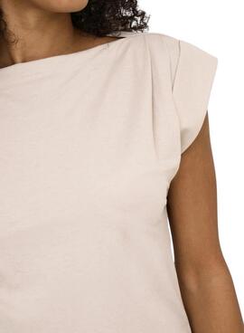 Robe Only Jany beige pour femme