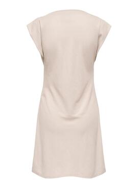 Robe Only Jany beige pour femme