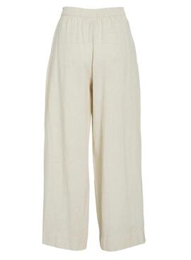 Pantalon Vila Etni beige pour femme