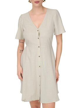 Robe Only Vita beige pour femme
