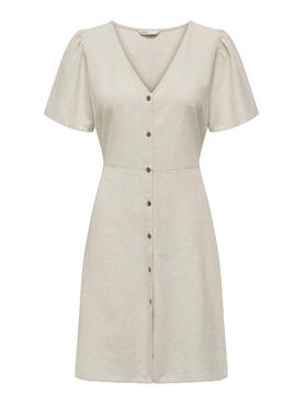 Robe Only Vita beige pour femme
