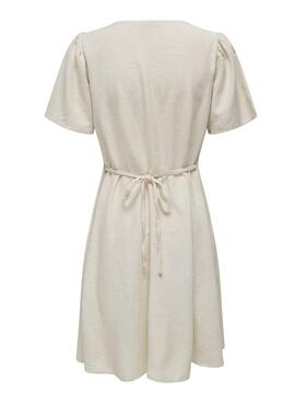 Robe Only Vita beige pour femme