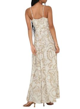 Robe Only Chiara beige pour femme
