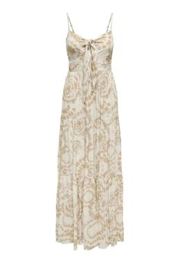 Robe Only Chiara beige pour femme