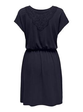 Robe Only Freda Batsleeve marine pour femme
