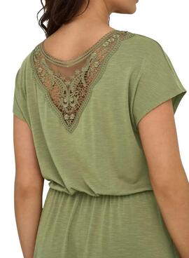 Robe Only Freda Batsleeve verte pour femme