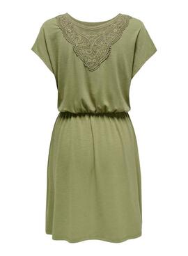 Robe Only Freda Batsleeve verte pour femme