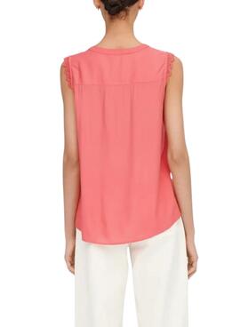 Blouse Only Kimmi Corail pour femme.