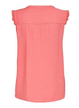 Blouse Only Kimmi Corail pour femme.
