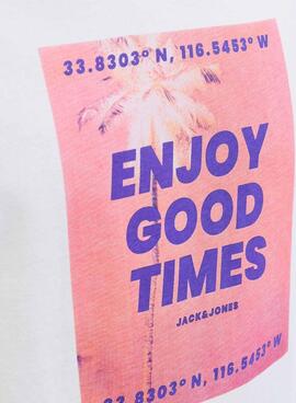 T-shirt Jack and Jones Porto blanc pour homme