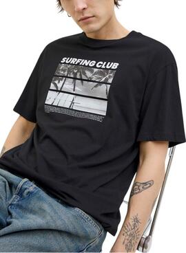 T-shirt  Jack and Jones Porto noir pour homme