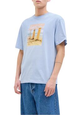 T-shirt Jack and Jones Porto bleu pour homme