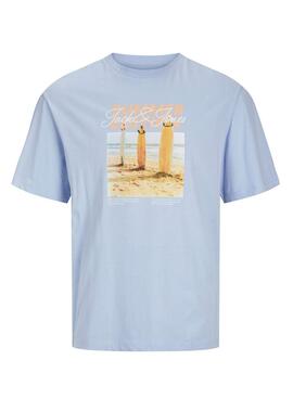 T-shirt Jack and Jones Porto bleu pour homme