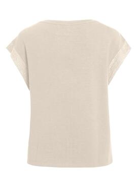 T-shirt Vila Vibilea beige pour femme
