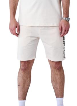 Bermudas Proyecto x Logo Paris beige pour homme.